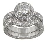 41oxP0AidOL. SL160  3.66 ct. TW Round Diamond Engagement Set with Form Fit Wedding Band 14k