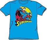 Superman TURQUOISE Adult Superhero T-shirt Tee Shirt