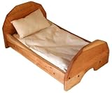Wooden Doll Bed and Linens
