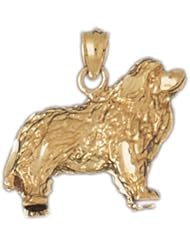 Dazzlers Solid 14k Gold Collie Dog Charm Pendant Available in three colors from jewelsberry (weights: 4.6 grams only)