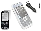 iTALKonline STARTER Pack For Nokia E75 - White Silicone Case / Screen Prote ....