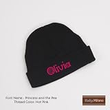 Personalized Black Baby Hat with Name by Baby Milano.