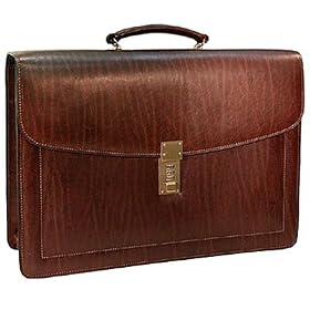 Buy Jack Georges Belting Collection Double Gusset Flap Over with Combination Lock by Jack Georges