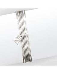 14k White Gold Slip On 7 Bangles
