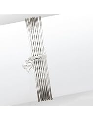 14k White Gold Slip On 7 Bangles