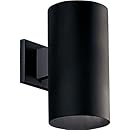 Progress Lighting P5641-31 6-Inch Cylinder with Heavy Duty Aluminum Construction and Die Cast Wall Bracket Powder Coated Finish UL Listed For Wet Locations, Black