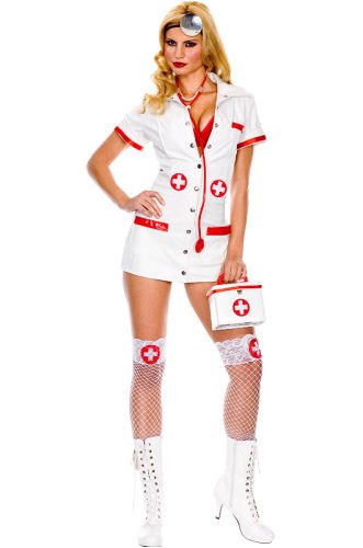 ALL NEW Sexy Doctor or Nurse Costume (No Purse) Stockings included Here!