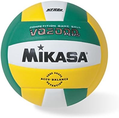 Mikasa VQ2000-KGW NFHS Official Game Volleyball Kelly Green, Gold, White