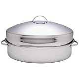 Precise Heat Surgical Stainless Steel Large Turkey Roaster Sturdy Riveted Handles