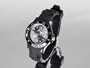 Viper Small Montre bracelet Silicone souple confortable couronne tournante aiguilles rev�tement fluorescent, s�lectionner la couleur:UR-200 Noir