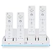 Wii Remote Quadruple Charge Station with 4 Rechargeable Batteries