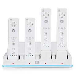 Wii Remote Quadruple Charge Station with 4 Rechargeable Batteries