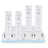 Wii Remote Quadruple Charge Station with 4 Rechargeable Batteries ~ CTA Digital