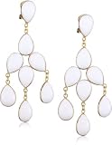 Yochi White Chandelier Earrings Yochi White Chandelier Earrings