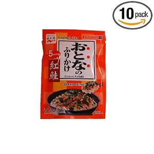 Nagatanien Otona-no Furikake Sockeye Salmon, .4-Ounce Units (Pack of 10) by Nagatanien