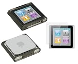 Young Micro TM Translucent Smoke Snap On Hard Case with Screen Protector for Apple iPod Nano 6 6th Generation