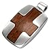 Rich Wood Cross in Stainless Steel Pendant