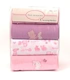 First Moments Cotton Receiving Blankets - Set of 4 - PINK