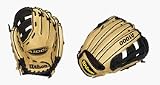 11 3/4 A1000 Reinforced Dual Post Web (Blonde) Infielder's Baseball Glove from Wilson (Worn o