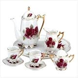 CERAMIC ROSES TEASET