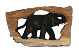 Produkt-Bild: Holz-Elefant im Teakholzrelief