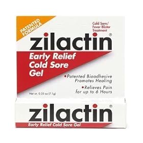 Click here to buy Zilactin Cold Sore Relief Gel .25 oz (7.1 g) by Zilactin.