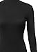 MBE Women's Basic Lightweight Ribbed Turtleneck Sweater