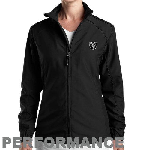Cutter & Buck Oakland Raiders Black Full Zip Performance Windshirt (Medium)