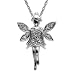 14k White or Yellow Gold Diamond Pixie Pendant (.03 ct)