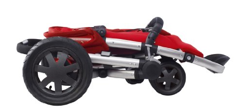 Imagen 3 de Quinny 60305830 Buzz 3 - Silla de paseo con cesta, capota, protector para la lluvia y adaptador para capazo Quinny Dreami o MaxiCosi (3 ruedas), color rojo