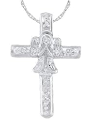 0.05CTW DIAMOND CROSS PENDANT