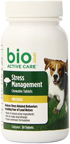Bio Spot Active Care Stress Management Chewable Tablets for Dogs, 30 Count
