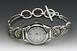 Silver Spoon Glen Rose Rare Unique Ladies Round Mother of Pearl Watch
