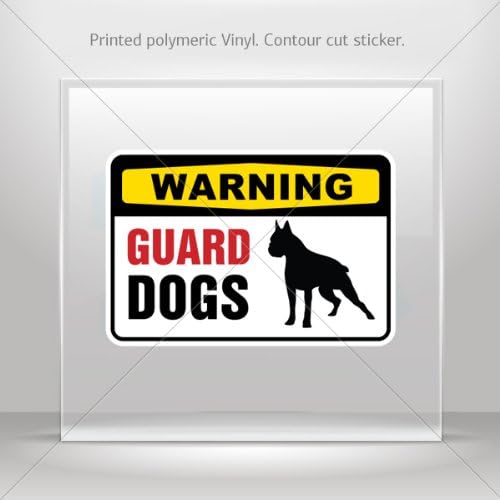 Stickers Sticker Warning Guard Dogs On Patrol Sign Vehicle Weatherproof Sports car Helmet 1000 X2X32