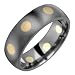 Viola Titanium Ring with 14K Gold Polka Dot Inlay