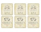Pimpernel Vin De France Coasters - Set of 6