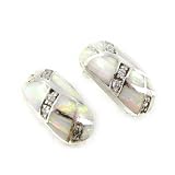Hoops silver Chiyesa opal white.