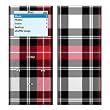 Red Plaid Design Decal Skin Sticker for Apple iPod nano 2G (2nd Generation) 2GB/ 4GB/ 8GB Player