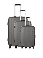 Platinium Set de 3 trolleys rígidos Brent (Antracita)
