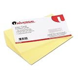 UNV47242 5 x 8 Plain Index Cards, Canary, 100 Cards/Pack