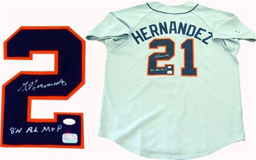 Willie Hernandez ''84 NL MVP'' Autographed/Hand Signed Detroit Tigers Authentic Jersey