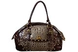 Designer look faux patent leather bag with stud and mock croc detail and detachable shoulder strap. Get the designer look at a fraction of the price! £49.99 + free UK P&P !