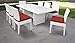 TK Classics MIAMI-DTREC-KIT-8C-TANGERINE Miami Dining Set, Terracotta