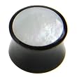 Solid double flare w/ double sided shell inlay 9/16" - Sold as Individual