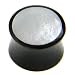Solid double flare w/ double sided shell inlay 9/16" - Sold as Individual