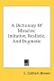 A Dictionary of Miracles: Imitative, Realistic, and Dogmatic