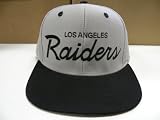 NFL LA Raiders Gray 2 Tone Snapback Cap Old School Retro