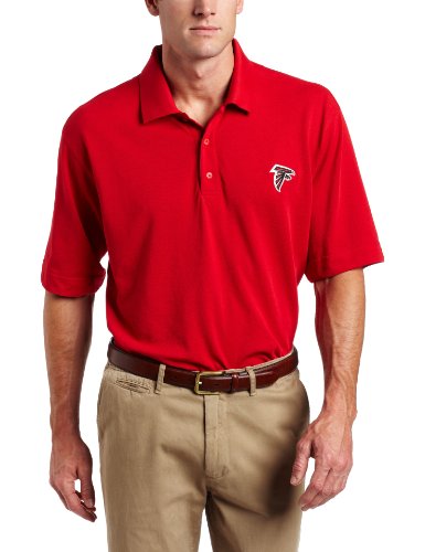 NFL Atlanta Falcons Men's DryTec Championship Polo, Red, X-Large