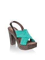 JULIE JULIE Sandalias de tacón (Verde Agua)