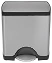 simplehuman Deluxe Rectangular Pedal Bin, 25 Litre with Fingerprint-Proof Brushed Stainless Steel Finish